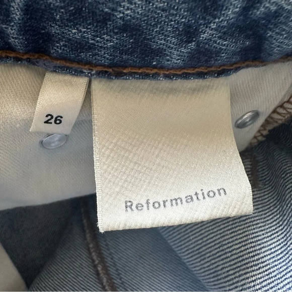 REFORMATION Seamed Jean Celtic Wash Cotton
Cigarette Straight Jeans Size 26 - Picture 8 of 11